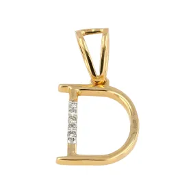 18K solid Yellow gold natural diamonds D letter with IGI Certificate FREE chain