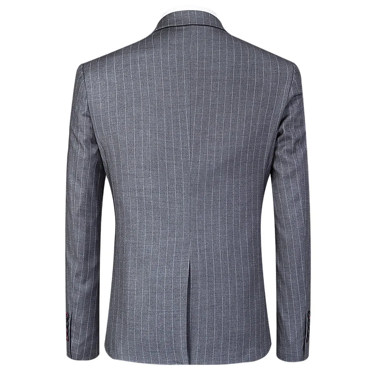 3-Piece Suit Stripe Design Suit Grey