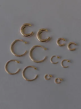 Abbey Rose Hoop Earring Pack Gold