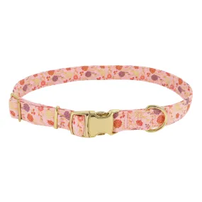 Accent Metallic Adjustable Dog Collar Pink Floral XS