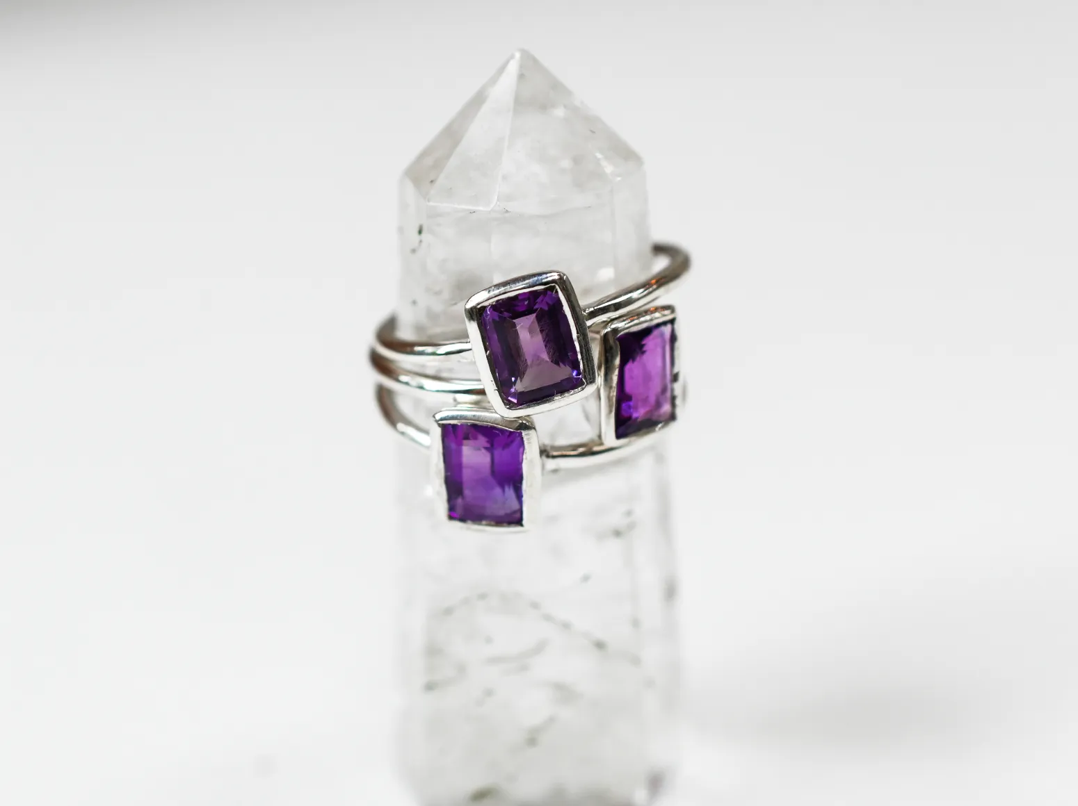 Amethyst Wild at Birth Ring - February