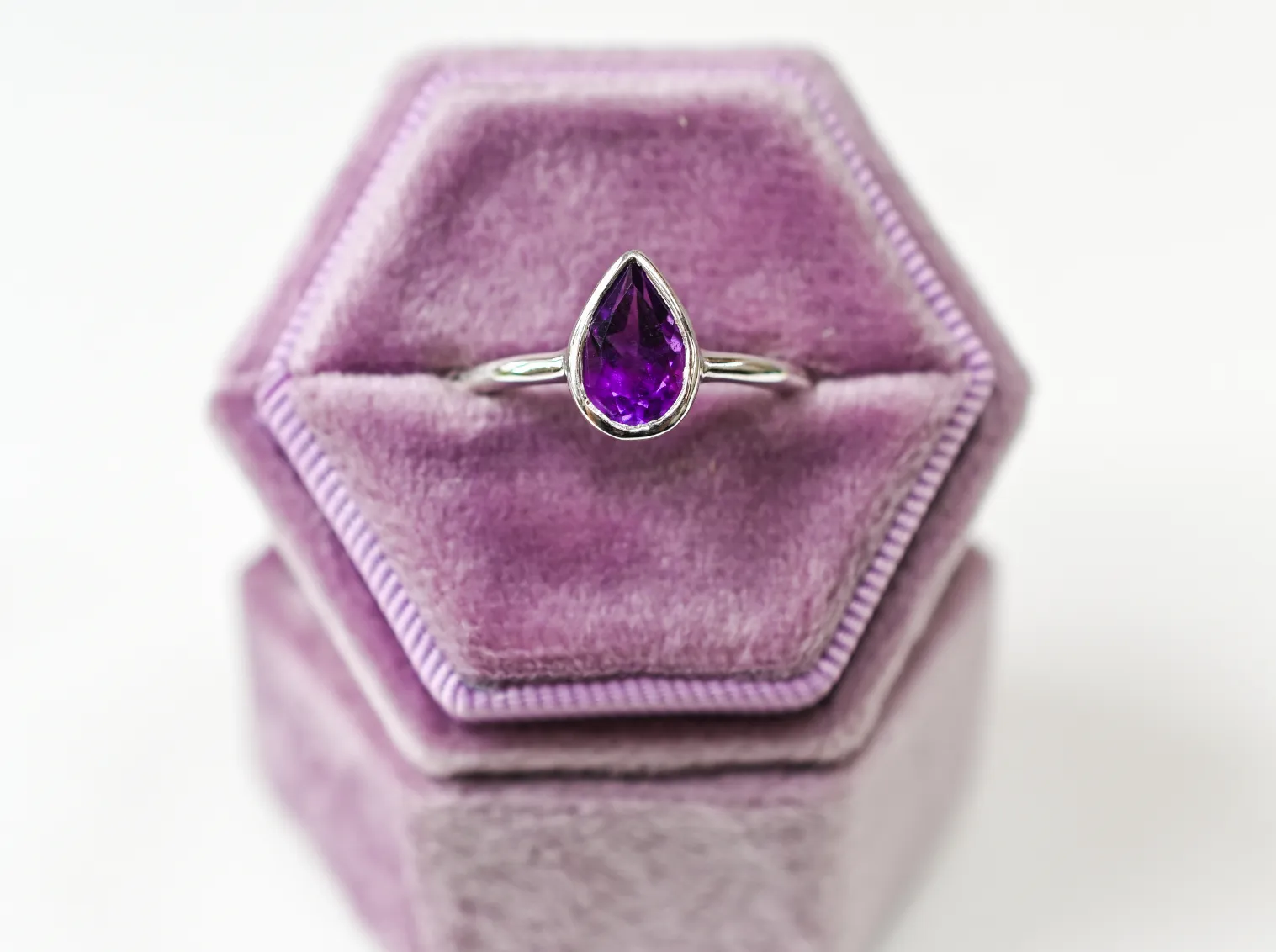 Amethyst Wild at Birth Ring - February