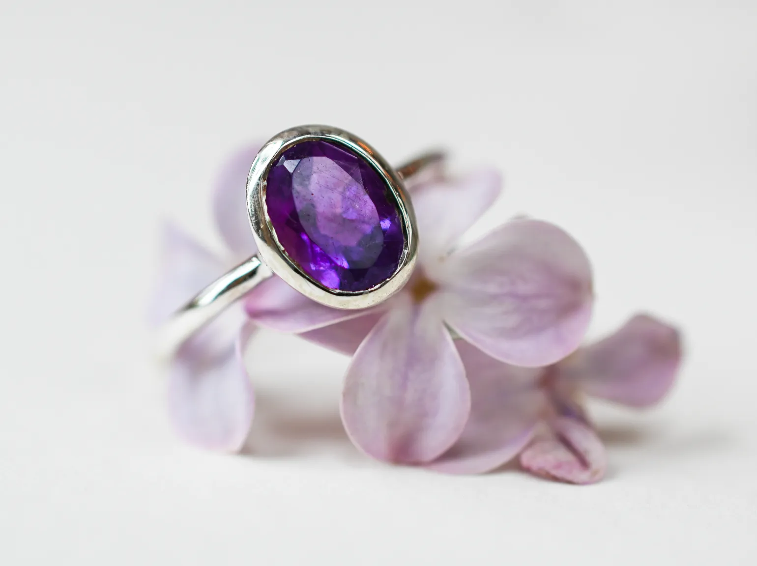 Amethyst Wild at Birth Ring - February