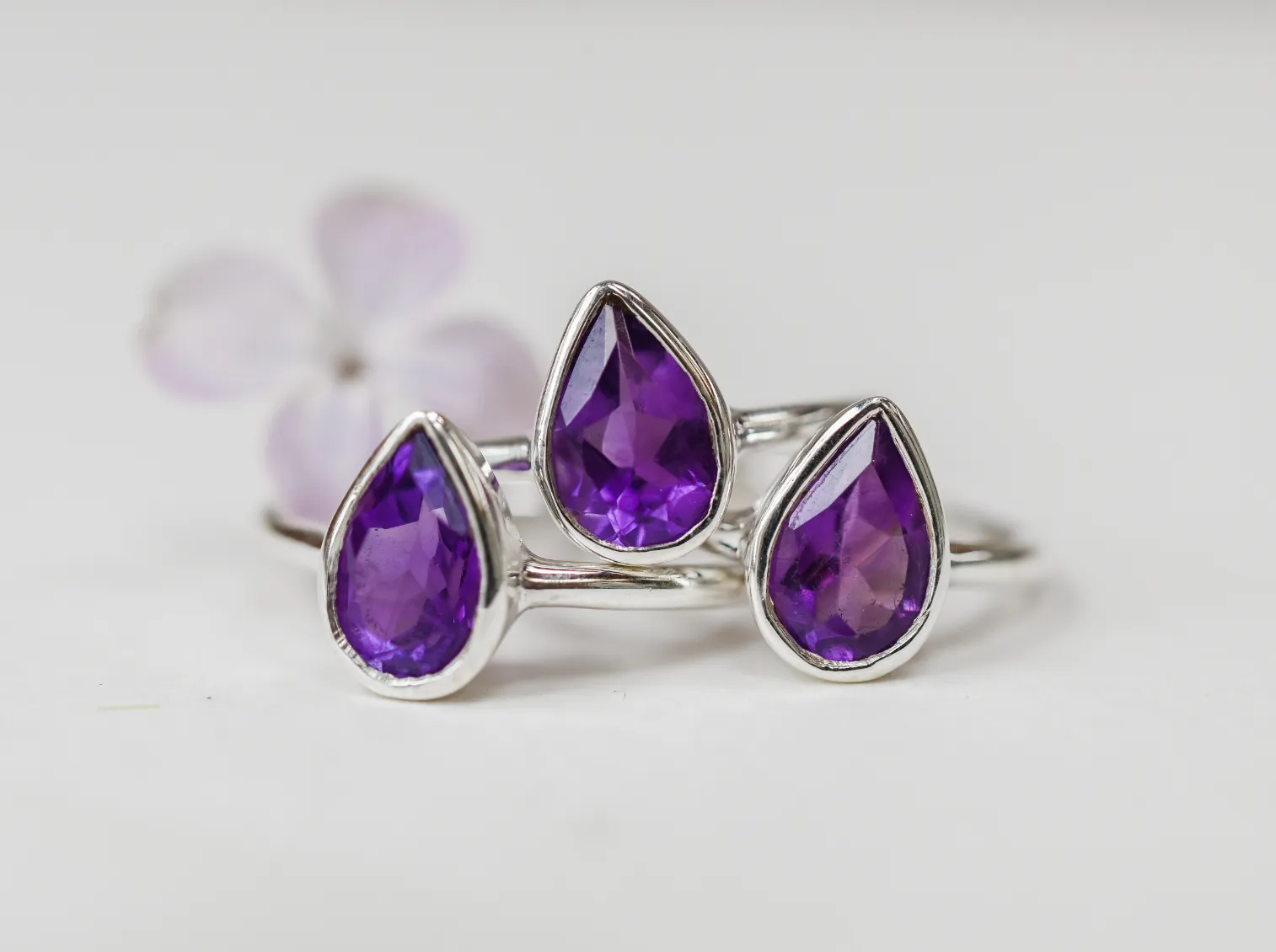 Amethyst Wild at Birth Ring - February