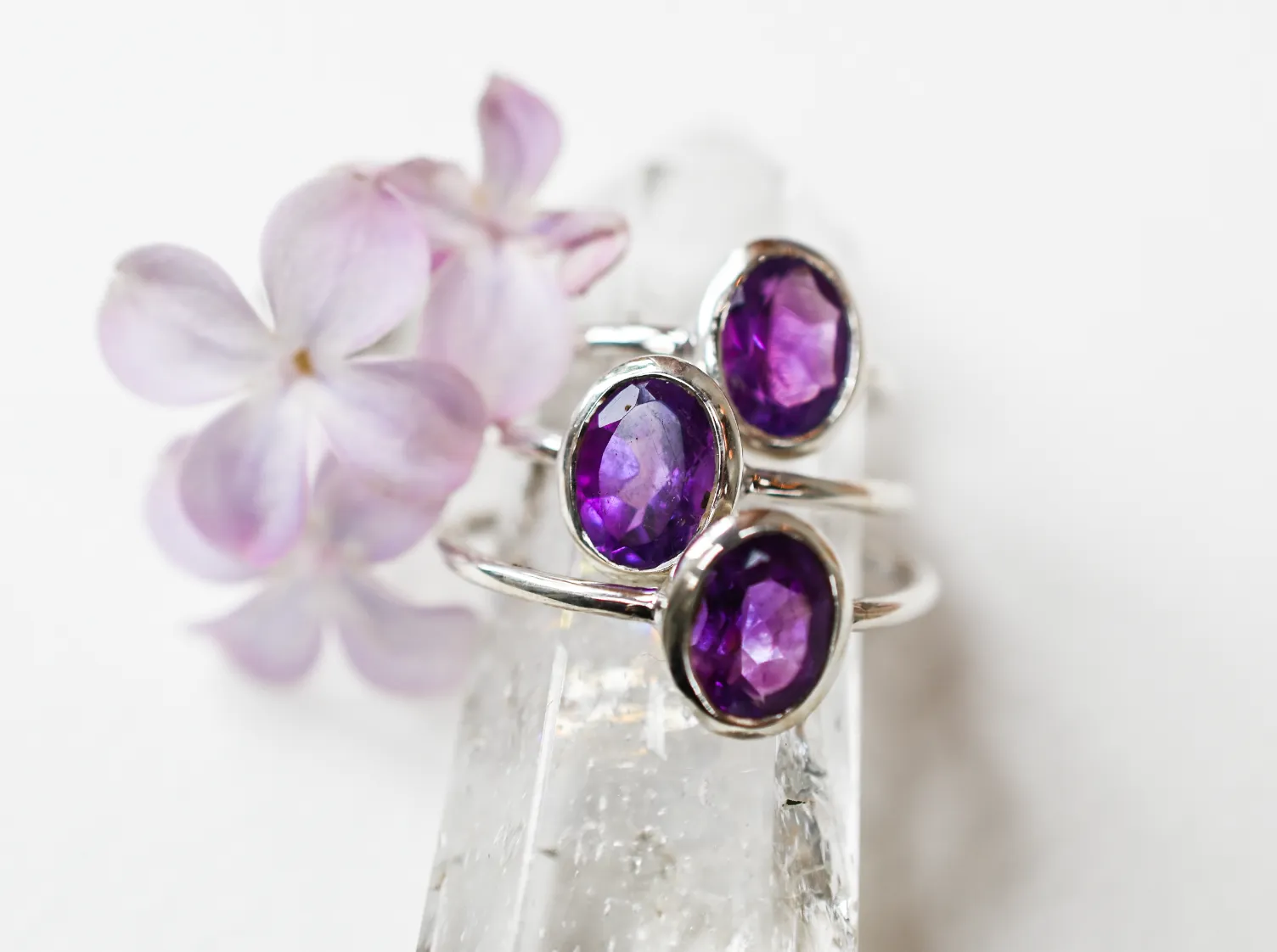 Amethyst Wild at Birth Ring - February