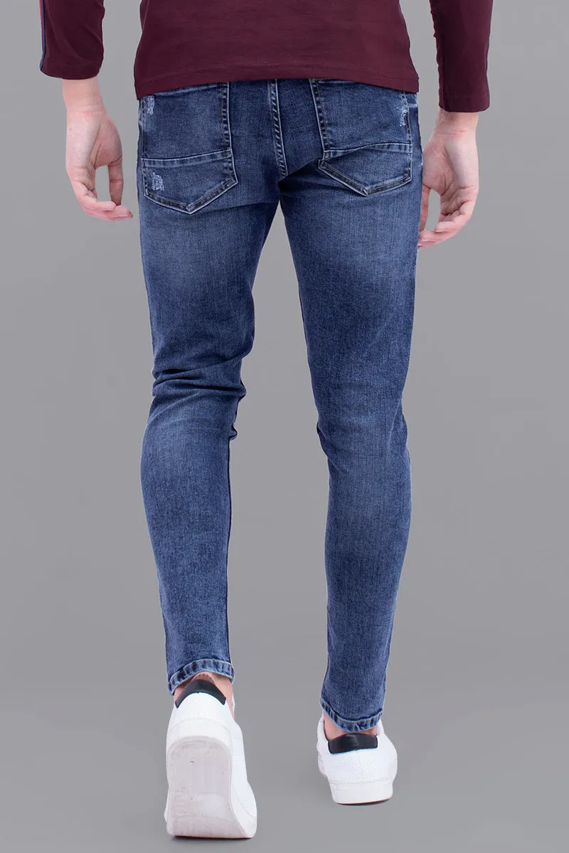 Anguish Blue Distressed Denim