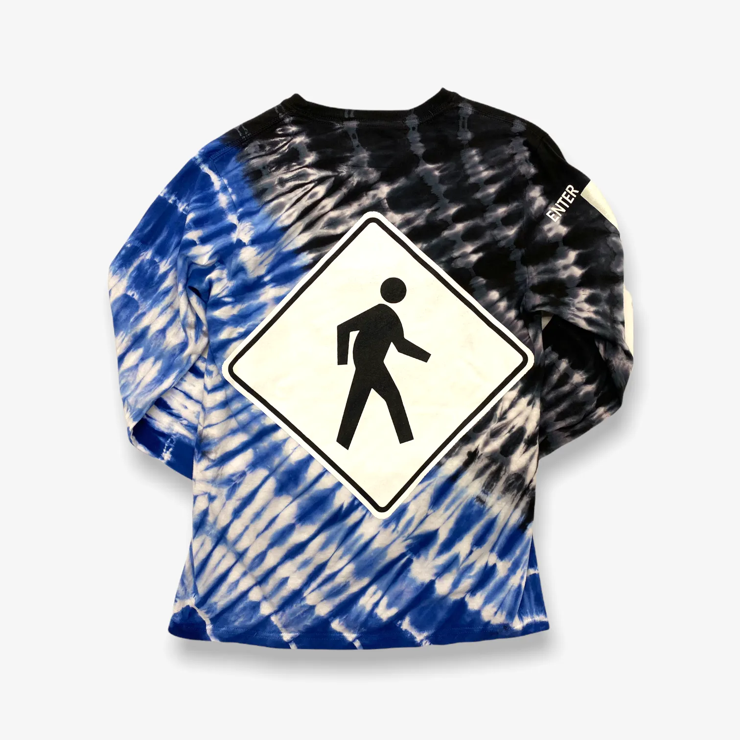 B Wood Big Ghost Dyed L/S Tee Blue Black