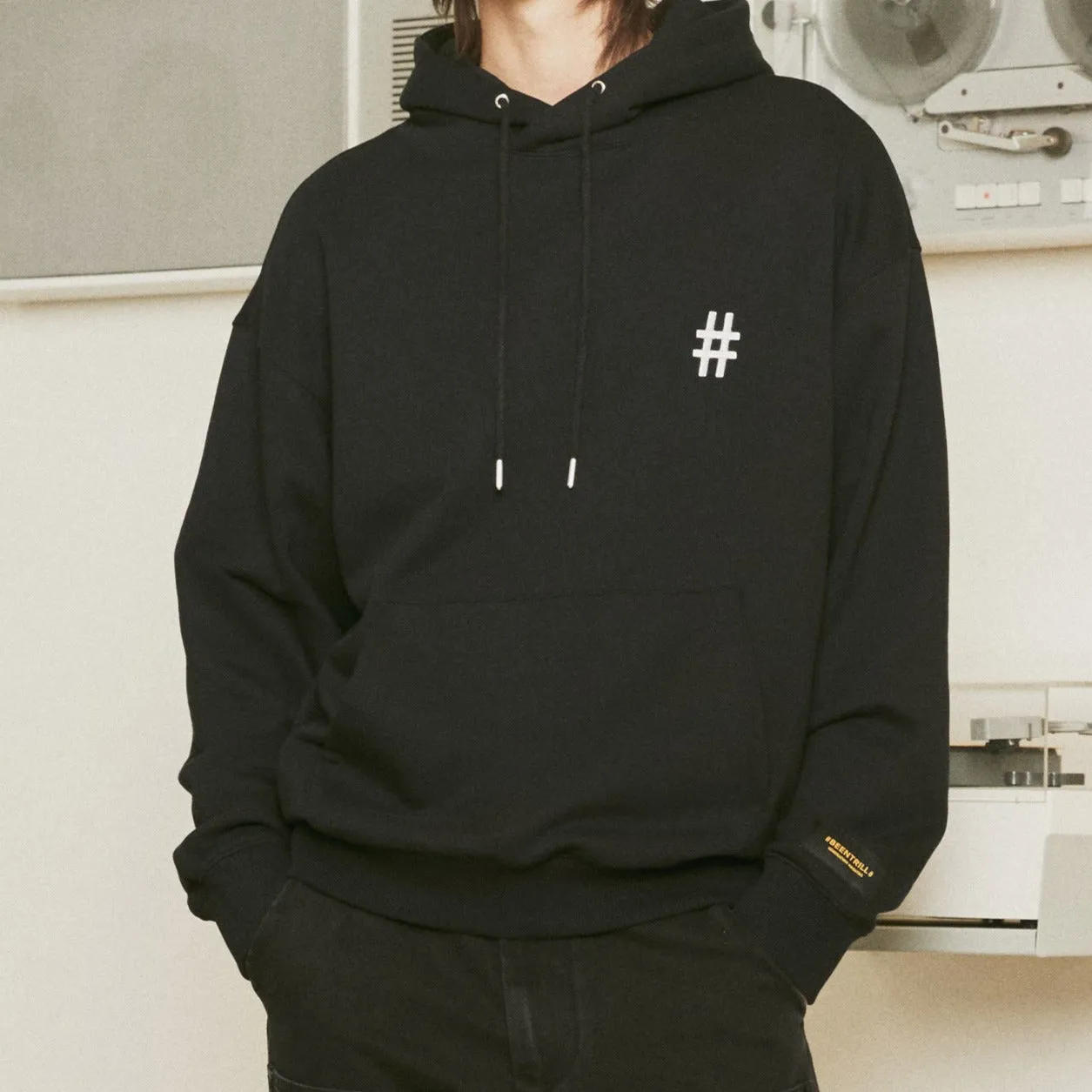 Been Trill Reflective Tape Logo Hoodie Black