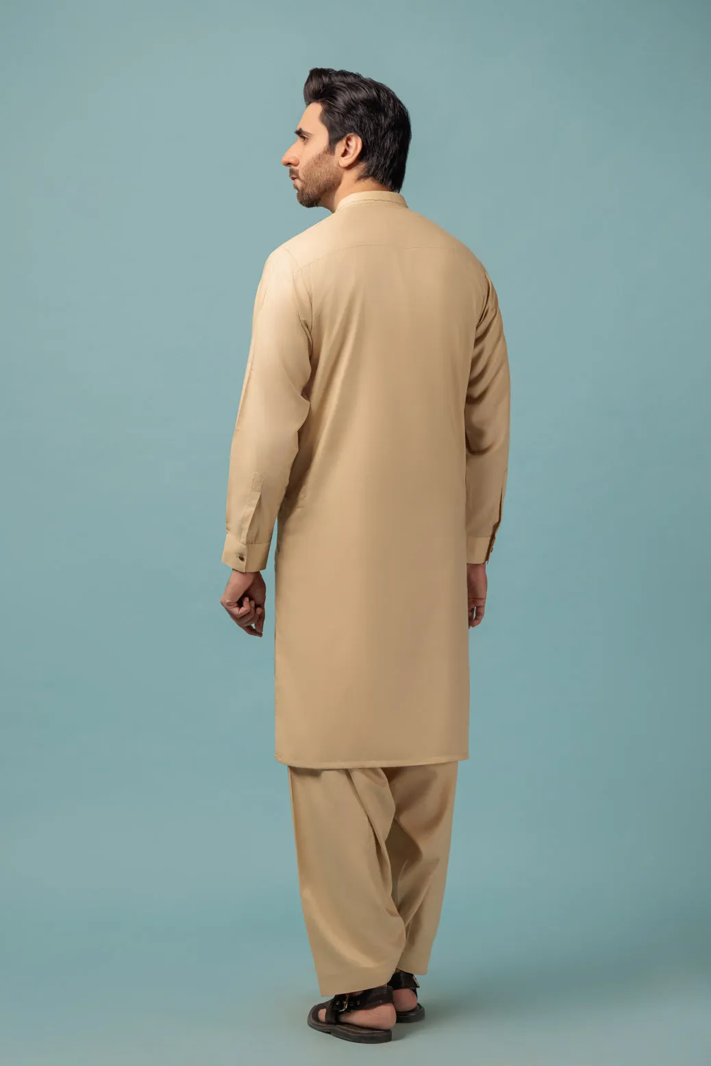 BEIGE-BLENDED-KURTA SHALWAR - (KSRW23-029)