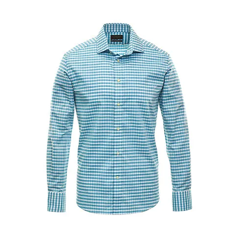 Big & Tall Mint Check Performance Sport Shirt