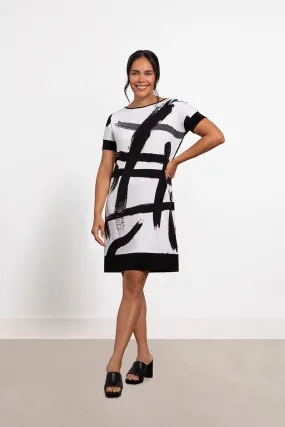 Boat Neck Dress | Abstract