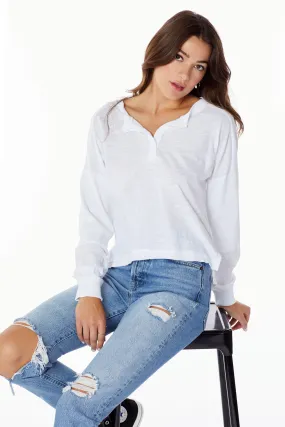 BOXY HENLEY WITH RIB INSETS