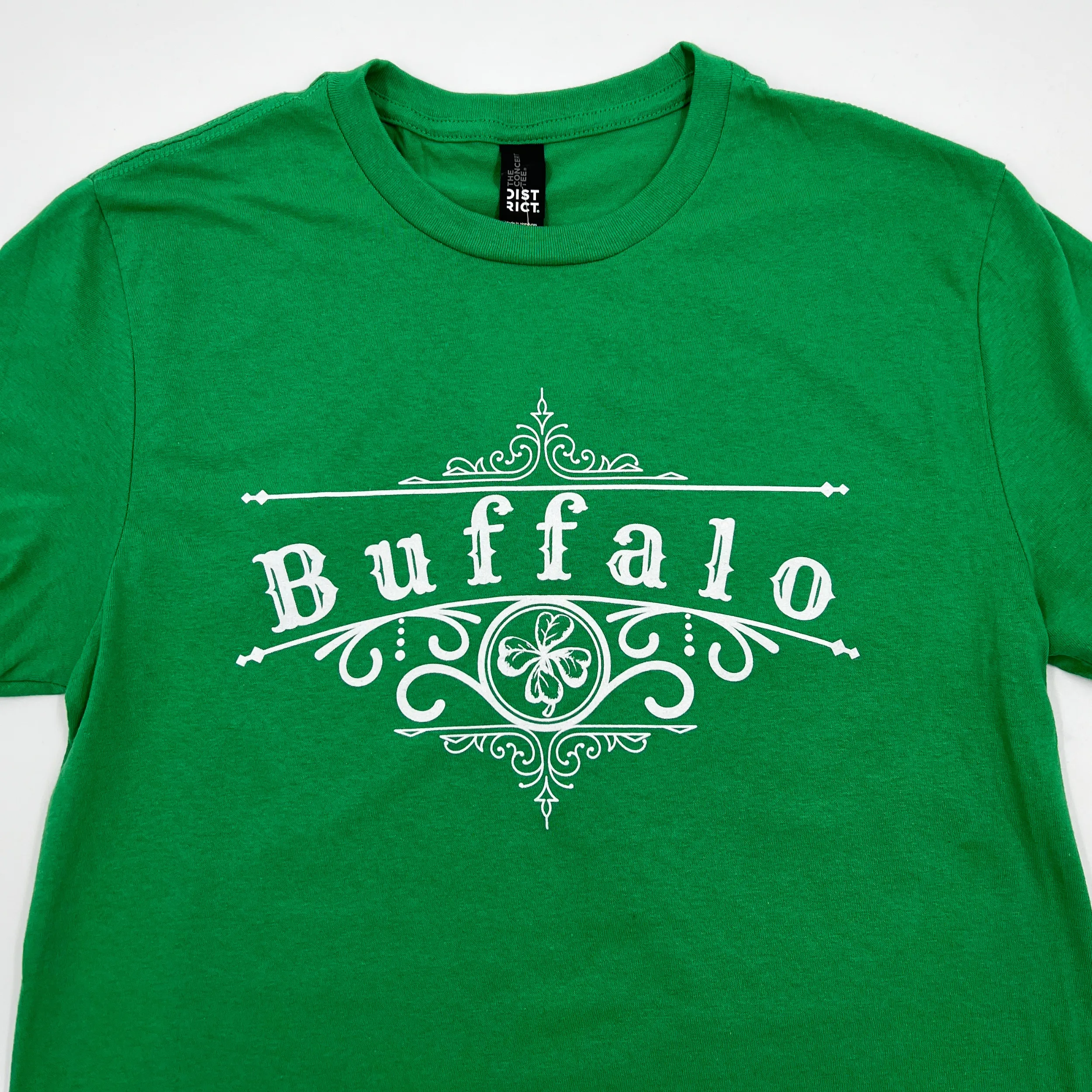 Buffalo With Irish Iron Works Design Kelly Green T-Shirt