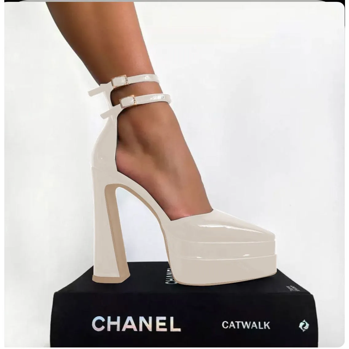 Closed Point Toe Platform Heel