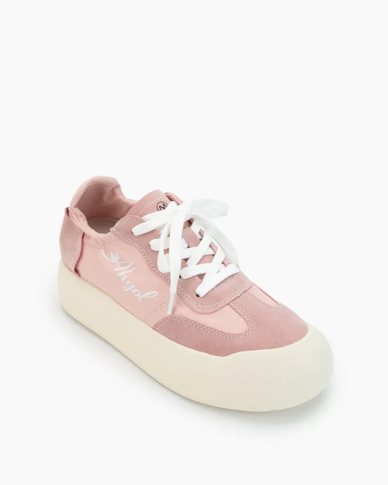 Elastic Back Side Comfortable Platform Sneakers