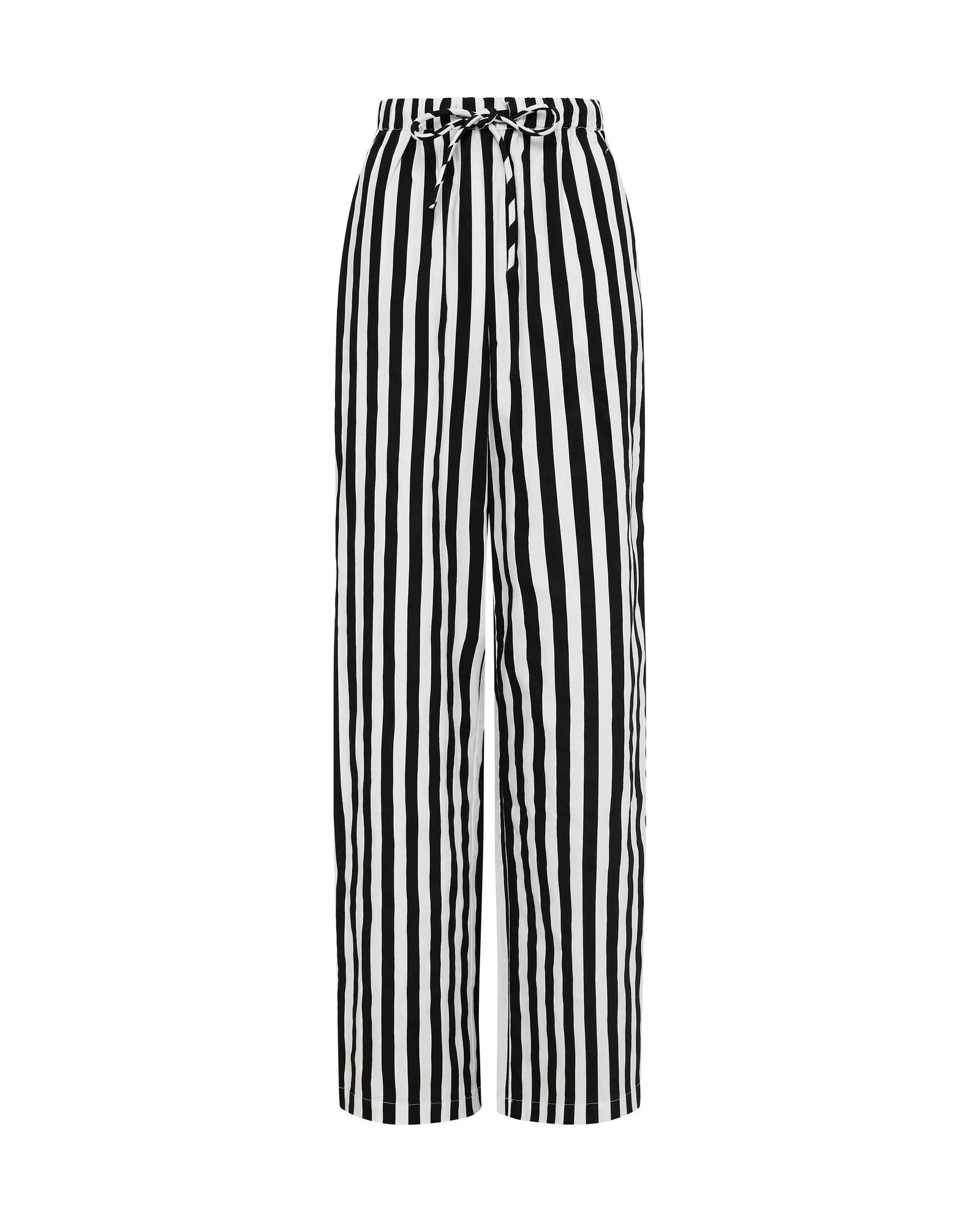 EVERYDAY WIDE LEG PANT - BLACK/WHITE STRIPE