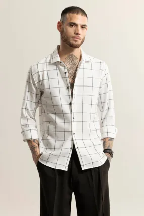 Grid Block White Checks Shirt