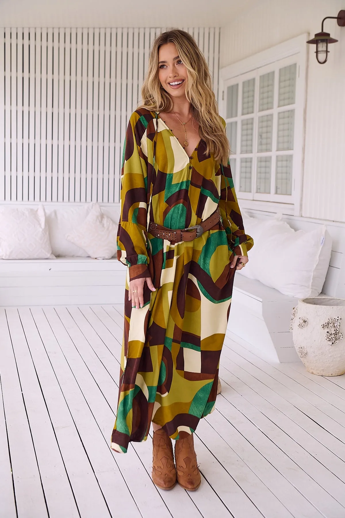 Jaase Bree Maxi Dress Long Sleeve - Bardot Collection