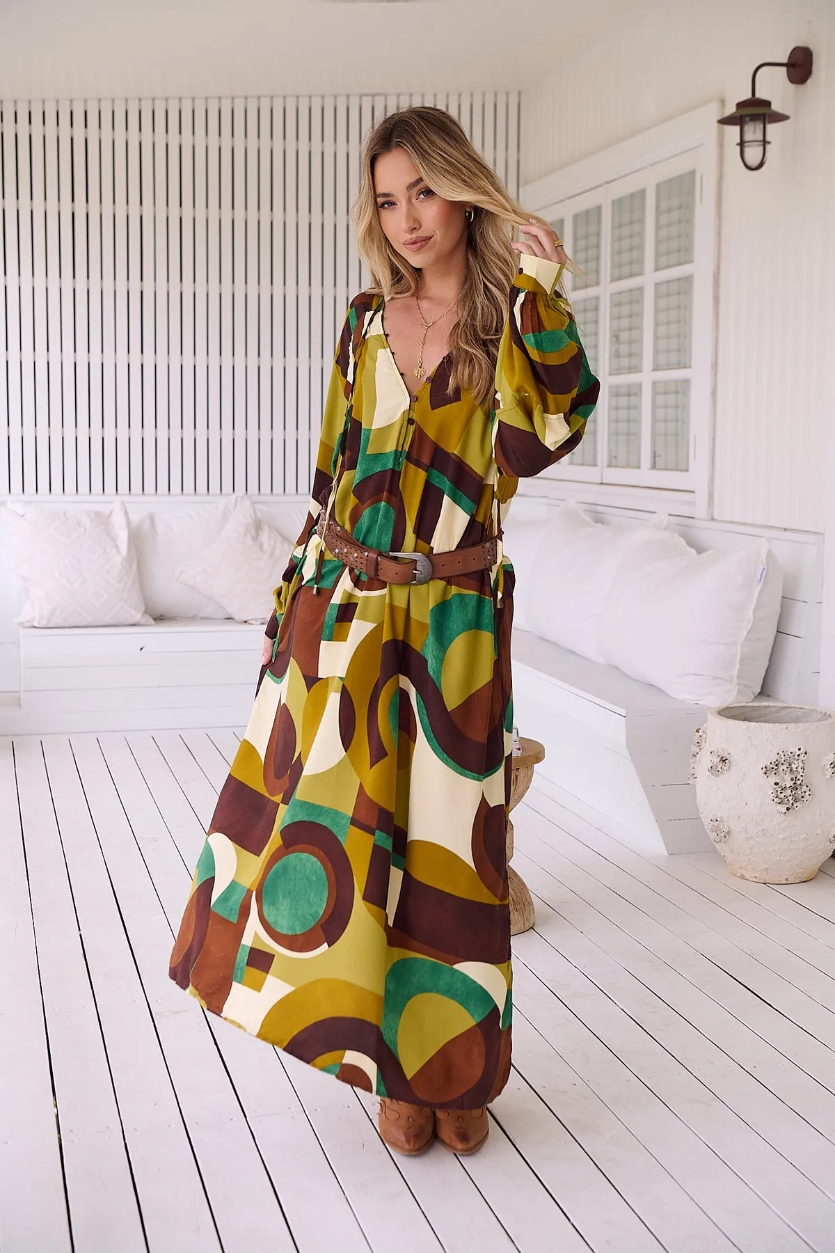 Jaase Bree Maxi Dress Long Sleeve - Bardot Collection