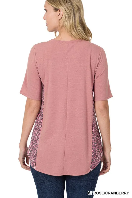 Leopard & Spring Everyday Top- Rose