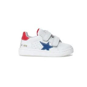 Naturino Boy's Pinn White Leather/Blue Star (Sizes 27-32)