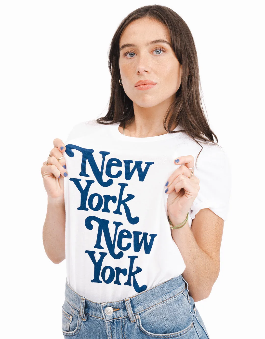 New York, New York Tee - White/Blue