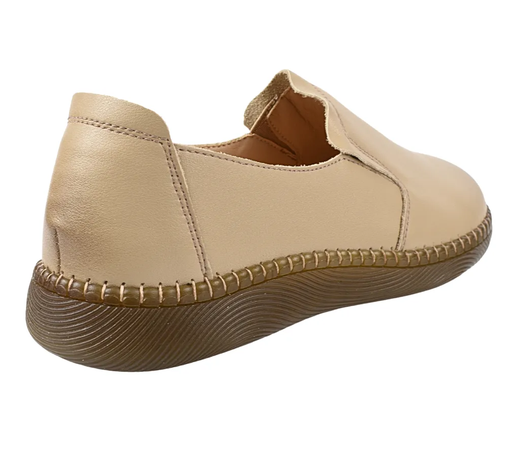 Pantofi casual, dama, GALLOP, GA 2320 bej, piele naturala