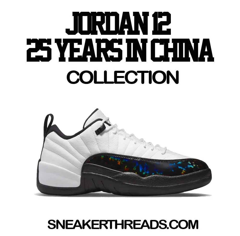 Retro 12 Low 25 Years In China ST Drip Shirt