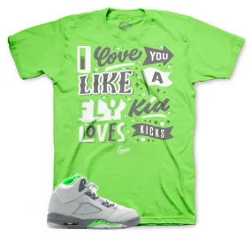 Retro 5 Green Bean Love Kicks Shirt