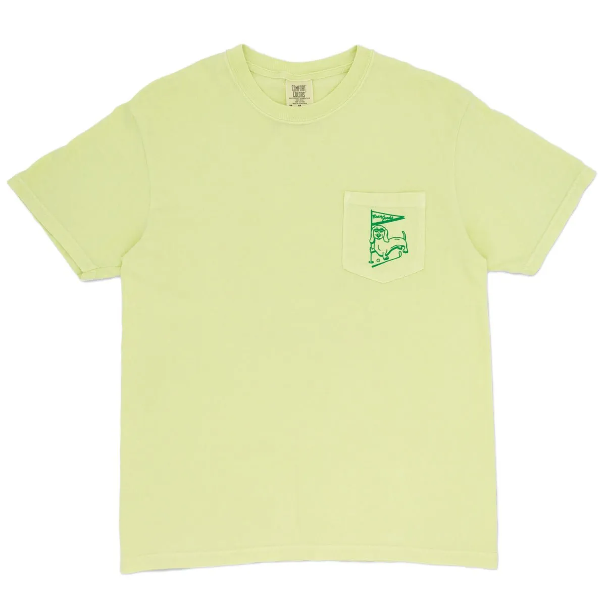 swingin’ wieners golf club unisex pocket tee | birdie green