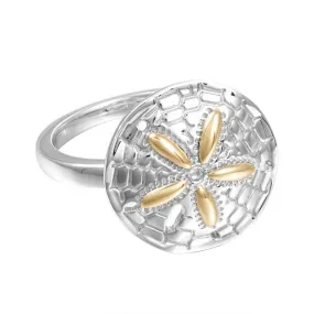 Two-Tone Living Sand Dollar Ring