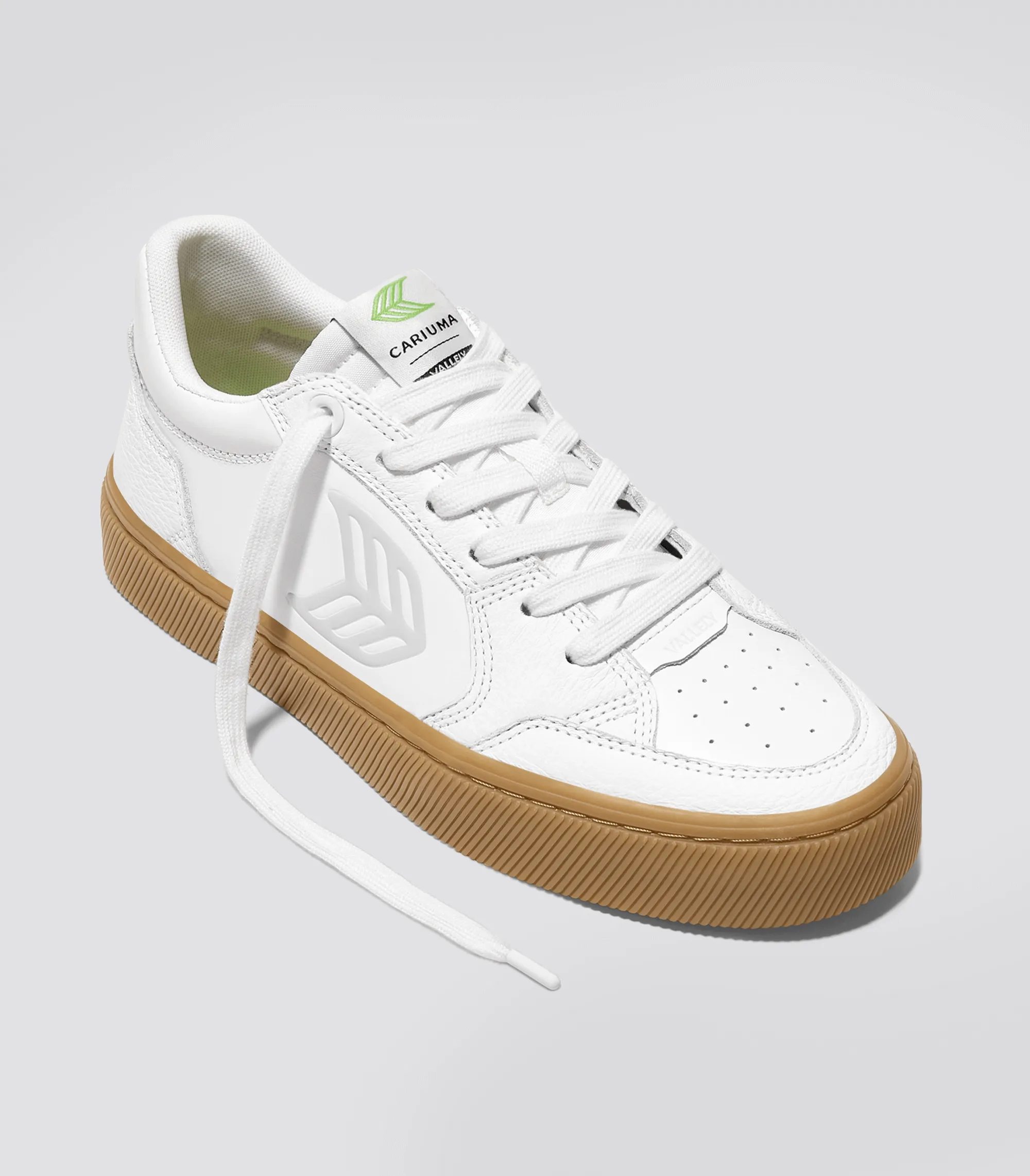 VALLELY Gum White Leather Ice Logo Sneaker Women