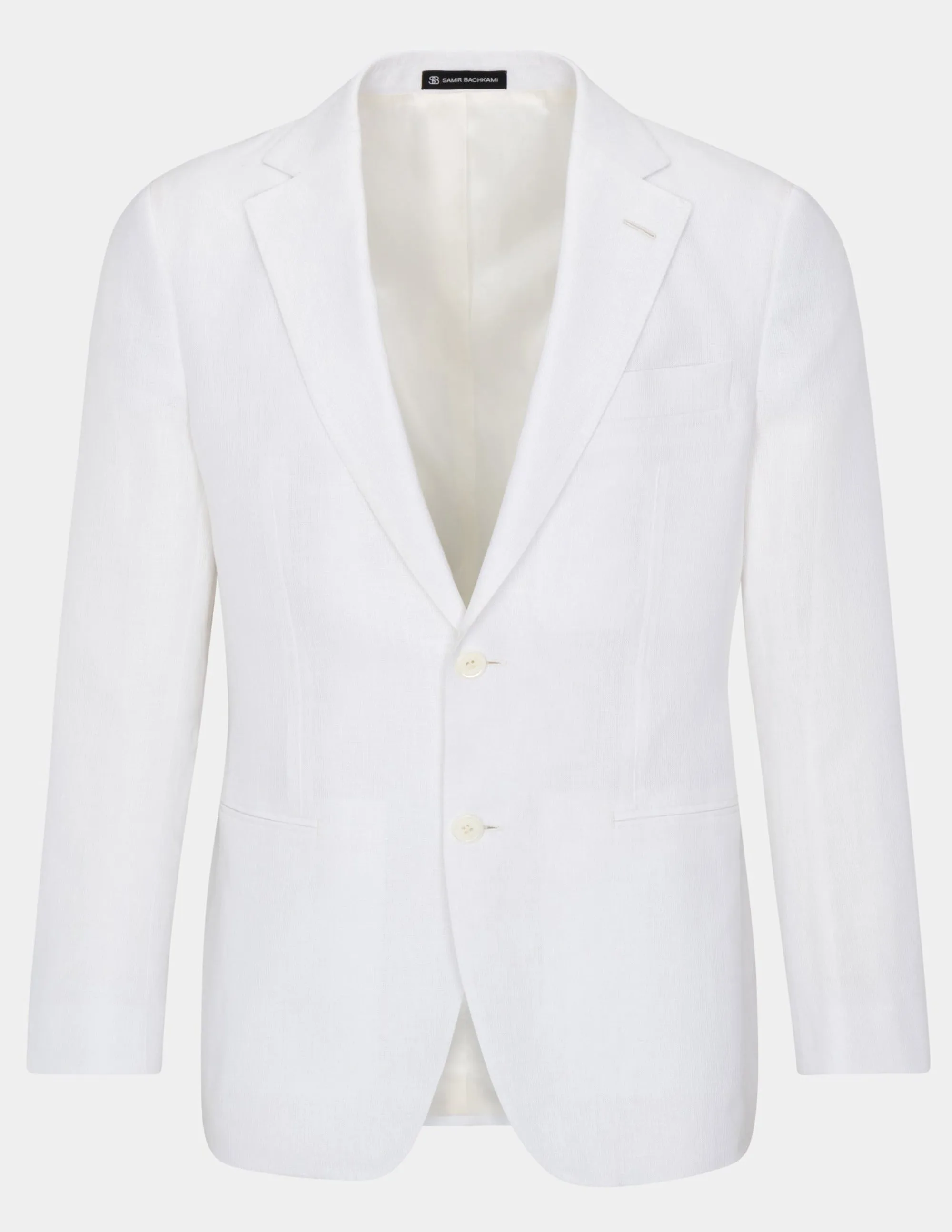 White Linen Single Breasted Suit